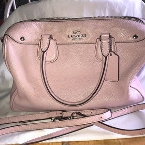 COACH F36672 Pebbled Leather Bennett Satchel  Rose